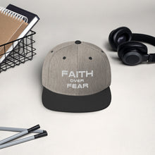 Load image into Gallery viewer, FAITH OVER FEAR Snapback Hat